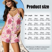 Combinaison décontractée une pièce pour femme, motif fleur d'hibiscus, idéale pour la plage ou les soirées estivales