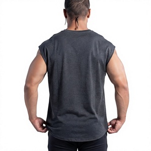 Débardeur sans manches pour homme, col rond, couleur unie, respirant, en polyester tricoté, vêtements décontractés pour l'entraînement - Product Image 6