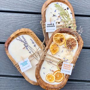 Velas Aromáticas Artesanales Rústicas en Recipientes de Masa, con Mechas de Madera, Aromas Personalizados, Larga Duración, Orgánicas, para el Día del Padre - Product Image 4