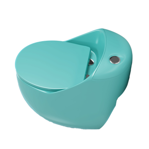 Asiento de inodoro de Color verde alargado Diseño de caracoles Montado en el piso Inodoros verdes Artículos sanitarios Inodoro de baño de cerámica - Product Image 4