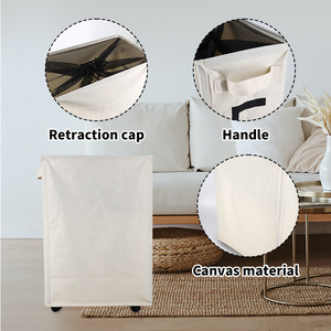 Panier <span class=keywords><strong>à</strong></span> linge personnalisé en toile imperméable pliable bon marché avec poignée en <span class=keywords><strong>patin</strong></span> <span class=keywords><strong>à</strong></span> roulettes - Product Image 5