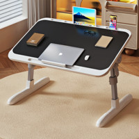 Meja Laptop Lipat Portabel Multifungsi, Meja Komputer Mini Ekonomis untuk Tempat Tidur, Asrama, Kantor, Meja Belajar di Rumah