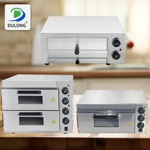 Oven roti listrik stainless steel, pembuat pizza elektrik multi-fungsi, oven listrik komersial untuk restoran pizza baker 16 inci