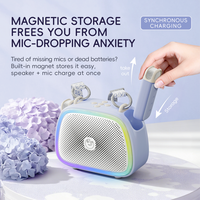 Nouvelle Enceinte Karaoké Portable Mini C22 pour Enfants avec Double Micro et Lumières LED RGB Colorées – Idéale pour Cadeaux de Fêtes, Jouets pour Enfants, Promotions en Centre Commercial