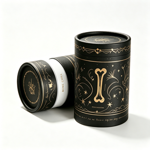 Boîte cylindrique de luxe à motif fantomatique pour bijoux d'Halloween et emballage de bougies parfumées – Prix usine sur mesure - Product Image 6