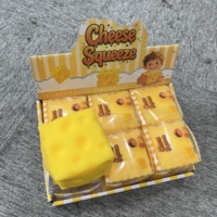En stock – Jouet anti-stress en forme de fromage, mignon, à rebond rapide, rempli de farine, 7,5 cm, pour la décoration de bureau et le soulagement de l'anxiété