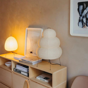 Lámpara de mesa de papel de arroz para decoración creativa del hogar, lámpara japonesa <span class=keywords><strong>Akari</strong></span>, lámpara de papel hecha a mano - Product Image 1