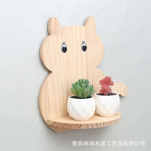 Estante de pared de madera con forma de oso para almacenamiento y exhibición de aromaterapia, estante flotante para libros de cuidado personal y artículos diversos - Product Image 2