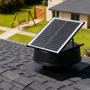 Ventilador <span class=keywords><strong>de</strong></span> conducto axial sin escobillas <span class=keywords><strong>de</strong></span> CC <span class=keywords><strong>de</strong></span> 35-40W con energía <span class=keywords><strong>solar</strong></span> para HVAC, extractor <span class=keywords><strong>de</strong></span> ventilación comercial, componentes <span class=keywords><strong>de</strong></span> aluminio, instalación DIY, ODM - Product Image 1