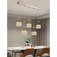 Lustre de restaurant Dengzhuo moderne, simple et luxueux, avec une lampe de table à trois têtes, créatif et
