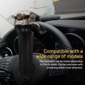 Vypart T-shaped Car Anti-Theft Anti-Drill Steering <b>Wheel</b> <b>Lock</b> <b>with</b> 3 Keys Foldable Steel for RVs/SUVs/Heavy Trucks - Product Image 5