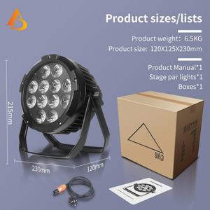 AICPOSE - Foco LED Profesional para Escenario, 12 x 18 W, RGBW, DMX, para Eventos, Espectáculos, Exterior, Resistente al Agua - Product Image 6