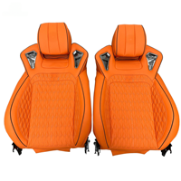Sièges de course en cuir 2 pièces style B, imperméables, orange, pour Mercedes-Benz Classe G W464 G500 AMG G63 G550 2019-2024