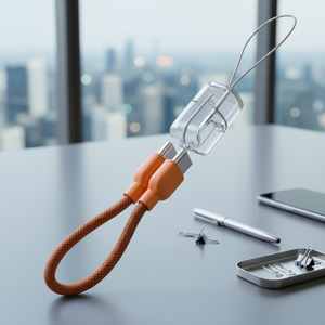 <span class=keywords><strong>สาย</strong></span>ชาร์จเร็วแบบถักสีส้มรุ่นใหม่มาแรง USB C to Type C <span class=keywords><strong>สาย</strong></span>สั้นแบบห้อยได้ สำหรับมือถือ iPhone 15 16 17 - Product Image 1