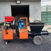 Machine à projeter le mortier diesel pour la construction de murs intérieurs et extérieurs