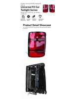 Feux arrière à LED (paire gauche et droite) avec lentille rouge 12V – Accessoires d'éclairage de carrosserie automobile de remplacement pour BYD Shark 6 Pickup