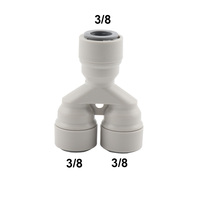 Raccord d'eau RO connecteur rapide 3/8 "OD tuyau té Y vanne à bille égale convertir coude droit pousser dans le raccord de tuyau Homebrew bière