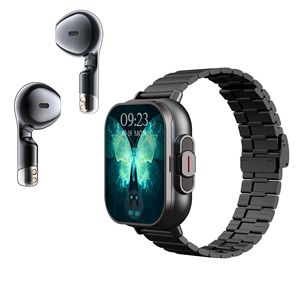 Montre connectée avec écouteurs cachés 2 en 1, lecture de musique, moniteur de fréquence cardiaque, appels + NFC - Product Image 4