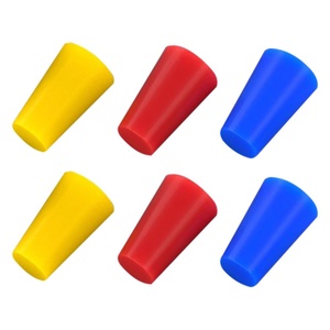 HOFUJNG Customized High Temp <b>Silicone</b> <b>Rubber</b> Stoppers Tapered Hole Plugs with Cutting Processing Service - Product Image 1