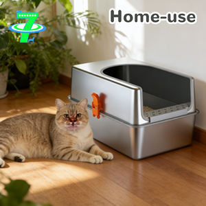 Caja de Arena para Gatos de Acero Inoxidable DSDT, Resistente, Duradera, Fácil de Limpiar, con Control de Olores, Molde Personalizado para Proveedores Profesionales de Mascotas, CLB-035 - Product Image 5