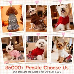 छोटी नस्लों के लिए लाल बुना हुआ कुत्ते की पोशाक के साथ थोक लाल बुना हुआ कुत्ते की पोशाक - Product Image 2