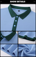 Polos de golf brodés pour hommes, design tendance, personnalisables avec logo, en polyester et coton, couleur unie, uniformes, vente chaude