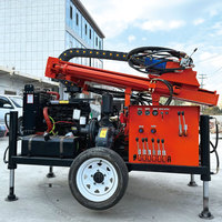 Machine de forage portable 200m de profondeur prix bon marché plates-formes de forage de puits en eau profonde pneumatiques à vendre