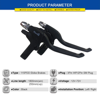 Levier de frein WUXING 115PDD pour vélo électrique, coupe-circuit, étanche, connecteur SM, pour vélo électrique, trottinette électrique, accessoires Ebreak