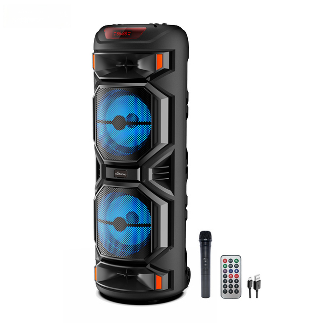 Hot-selling Wholesale New Model Dual 8-inch 12-inch 15-inch Speaker Colorful Light Outdoor Karaoke  Speaker