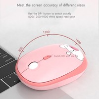 Clavier et peigne de souris sans fil MOFII 2.4G, ensemble clavier et souris mignons de couleur rose pour la maison et le bureau