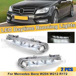2 pièces, feux de jour LED avant de voiture, feux antibrouillard A2049068900 A2049069000 pour Mercedes-Benz W204 W212 C250 C280 C350 E350 - Product Image 1
