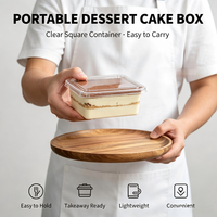 Boîte à gâteau carrée transparente en PET légère et empilable pour un rangement et un transport pratiques – Fournisseur Fabricant