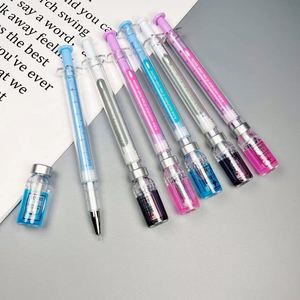 Nuevo Bolígrafo de Gel Borrable Creativo con Diseño de Jeringa, Simulación de Eliminación de Virus, Inyección, Vacuna, Punta Negra de 0.38mm, Plástico - Product Image 4