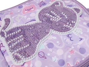 Carino zaino per studenti con motivo gatto viola per ragazze - Product Image 2