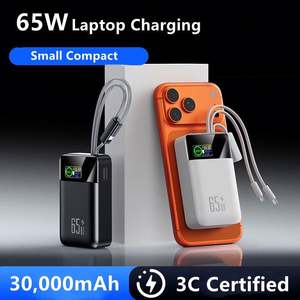 Cargador de Laptop Tipo C de 65w, Banco de Energía para Teléfono de 30000/40000 mAh, Powerbank de 30000 mAh y 65w - Product Image 2