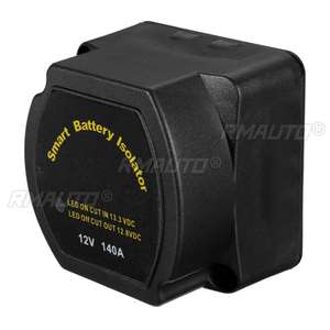 Isolateur intelligent de batterie double 12V 140A, relais sensible à la tension VSR, interrupteur intelligent pour voiture, VTT, UTV, bateaux, camping-car, camion - Product Image 5