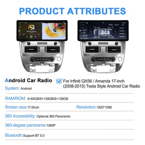 วิทยุติดรถยนต์ Navihua รุ่นใหม่ ขนาด 17 นิ้ว ระบบ Android พร้อมระบบนำทาง GPS มัลติมีเดีย Carplay สำหรับ Infiniti QX56 Nissan Armada ปี 2008-2015 - Product Image 6