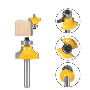 4-teiliges Set Griff Kanten fräser Hartmetall bohrer für Holz bearbeitungs werkzeuge Radius Gerader Trimmer Reinigungs ecken bits - Product Image 4