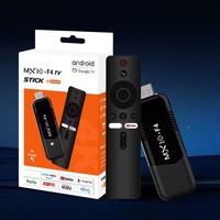Pabrik Produsen TV Stick Android 13.0 Berkualitas Tinggi MX10 F4 2+164K Wifi 2.4G Android TV STICK