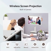 Téléviseur portable 23,8 pouces, grand écran, écran de conférence, écran rotatif, HD1080P LED, 8 Go + 128 Go
