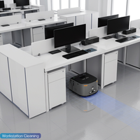 Robot Penyapu Lantai Komersial Baru, Mesin Penggosok Tanpa Tepi, Auto Dock, Self Propelled, Daya Hisap 20000 Pa, Baterai 20Ah untuk Bandara dan Kereta Api