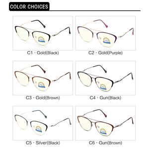 Gafas de Sol Grises con Protección Anti Luz Azul, Montura Metálica Completa, Gafas de Mujer 50008 - Product Image 2