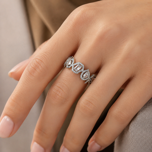 Anello Vintage Geometrico a Goccia Quadrata per Donne, Elegante Gioiello da Dito alla Moda - Product Image 2