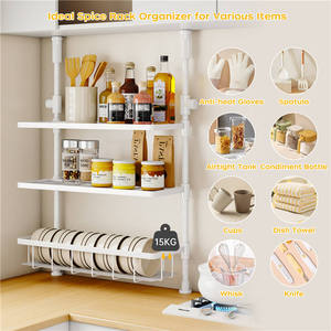Estante Metálico de 3 Niveles para Especias, Montado en la Pared, Organizador de Cocina Multifuncional, Directo de Fábrica - Product Image 5