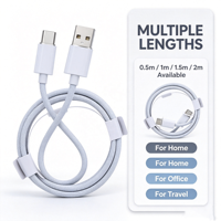 Câble USB-C vers C de 1 m 60W pour charge rapide et transfert de données, haute qualité pour téléphones mobiles iPhone 15, 16, 17