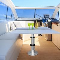Pied de Piédestal de Table Réglable pour RV Nouveau Support de Base Pneumatique en Alliage pour Bateau Marin, Yacht, Applications RV et Marine