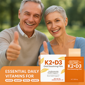 Complément vitaminique pour la solidité osseuse des adultes, vitamine D3 K2, bandes orales à dissolution rapide, approvisionnement direct, film de bande orale - Product Image 4
