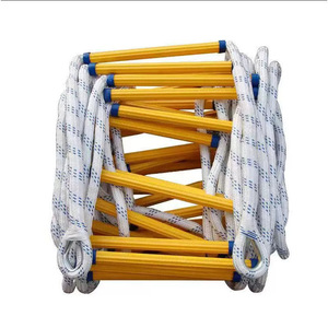 Fire Escape Rope Ladder 12ft 10-12 <b>Steps</b> <b>Portable</b> Domestic Use High Capacity 300kg Safety Rescue Gear - Product Image 2