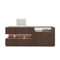 Comptoir de consultation en bois moderne pour salon de beauté, bijouterie et magasin de vêtements, table de bar, vitrine de caissier