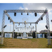 Estructura de Escenario Exterior de Aluminio, Iluminación, Sistema de Truss para Eventos con Soporte para DJ